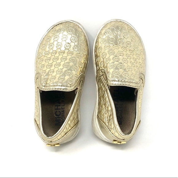 Michael Kors Ivy Alita Gold Monogram Slip infant 5 - Picture 5 of 6